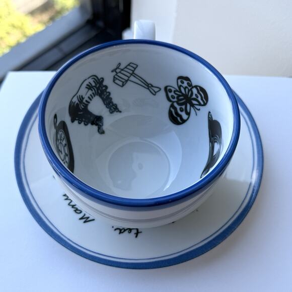 Molly Hatch Anthropologie Fortuitous Fortune Telling Tea Cup & Saucer Plate - Picture 9 of 9